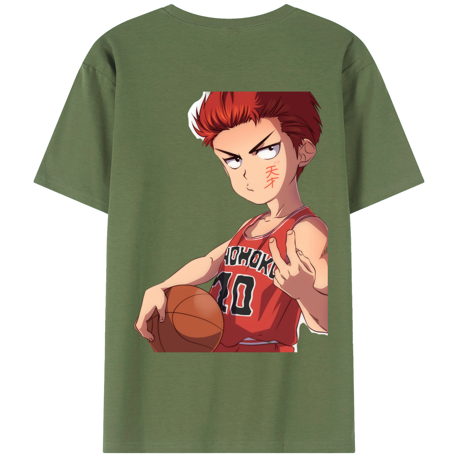（画像用） SLAM DUNK／スラムダンク 綿100％ メンズ半袖Tシャツ（バックプリント） 通気性